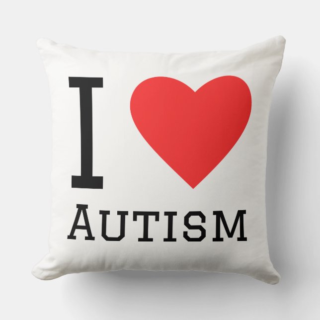Coussin J'aime l'autisme (Recto)