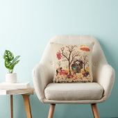 Coussin J'aime l'automne - paysage d'automne (Chaise)