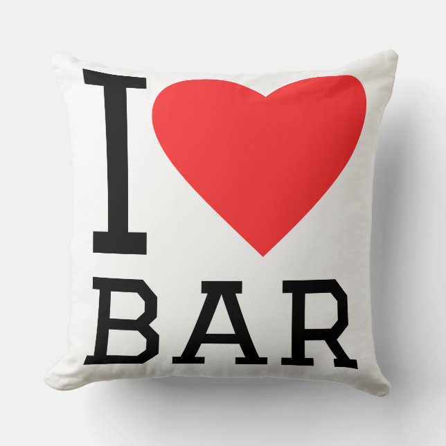 Coussin J'aime le bar (Recto)