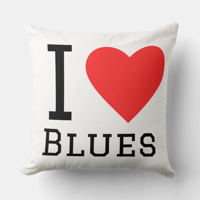 Coussin J'aime le blues (Recto)