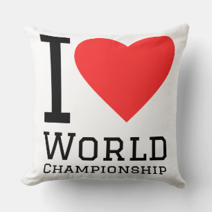 Coussin J'aime le championnat du monde 