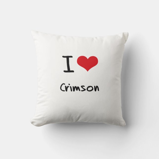 Coussin J'aime le cramoisi (Recto)