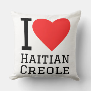 Coussin J'aime le créole haïtien 