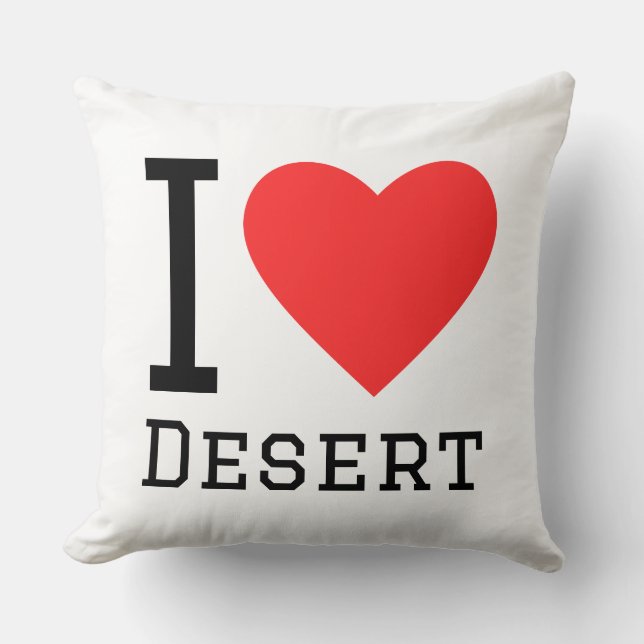 Coussin J'aime le désert (Recto)
