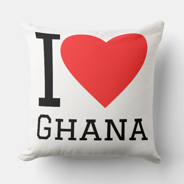 Coussin J'aime le Ghana (Recto)