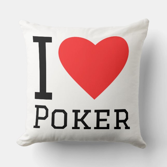 Coussin J'aime le poker (Recto)