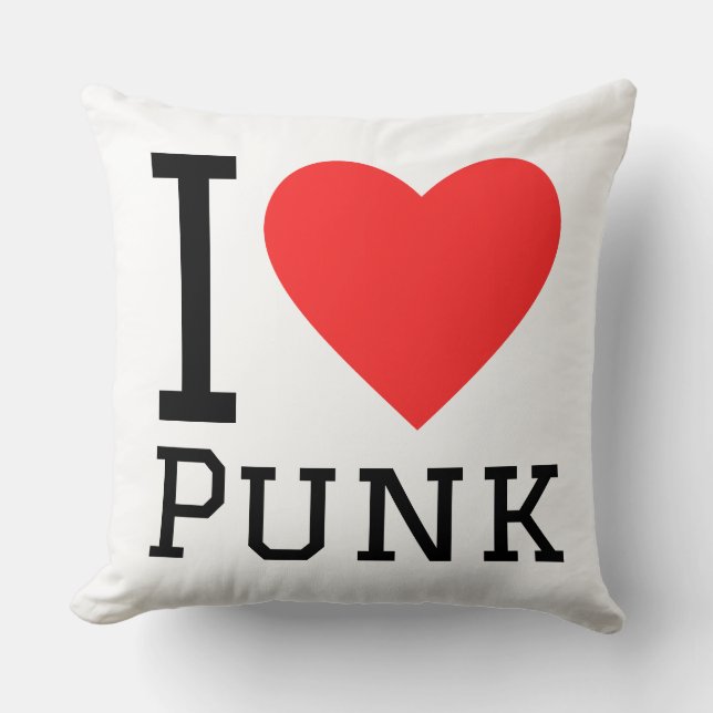 Coussin J'aime le punk (Recto)