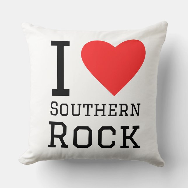 Coussin J'aime le rock du sud (Recto)