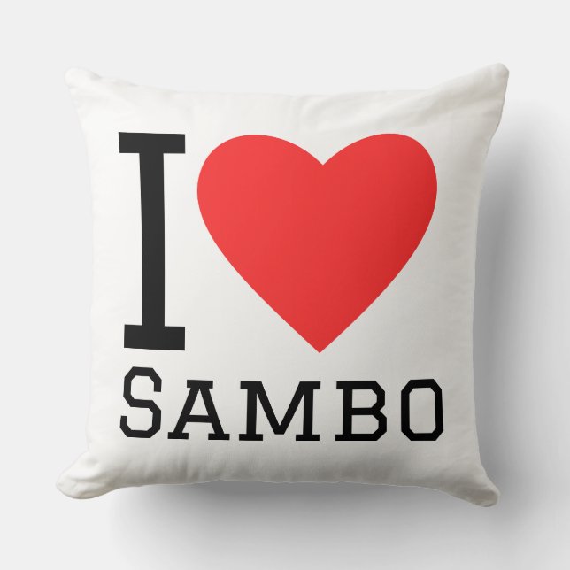 Coussin J'aime le sambo (Recto)