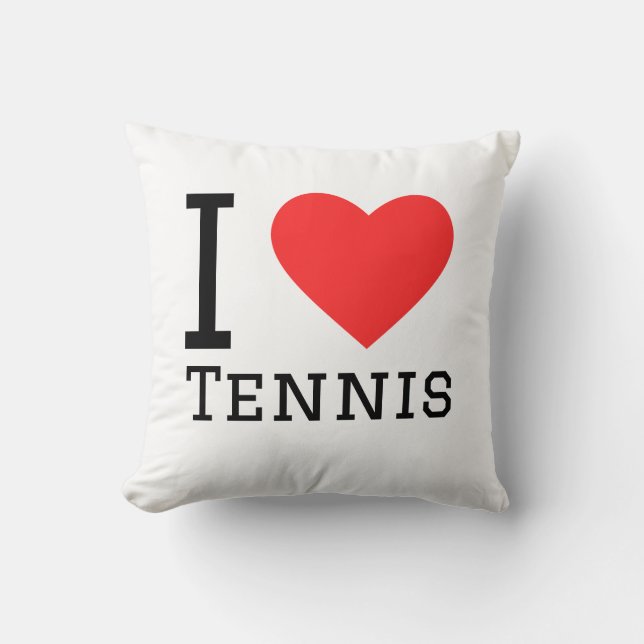 Coussin J'aime le tennis (Recto)