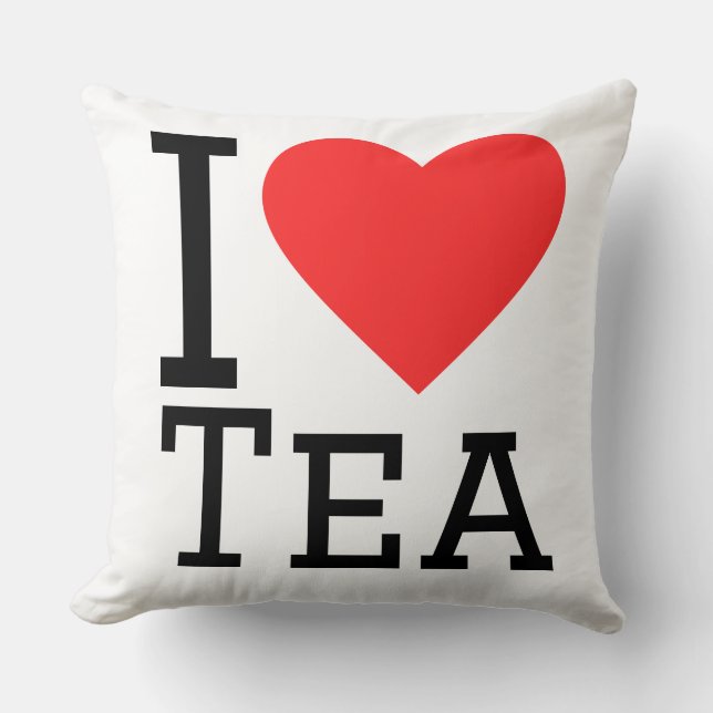 Coussin J'aime le thé (Recto)