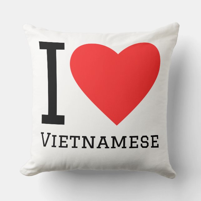 Coussin J'aime le vietnamien (Recto)