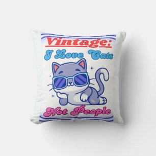 Coussin J'aime les chats, pas les gens 