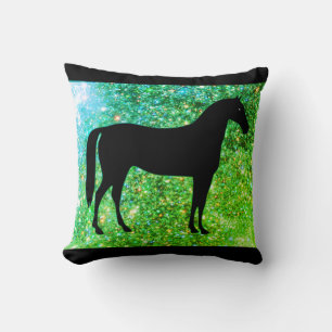 Coussin J'Aime Les Chevaux Étincelle Verte Jaillir Oreille