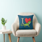 Coussin J'aime les dragons à poils (Chaise)