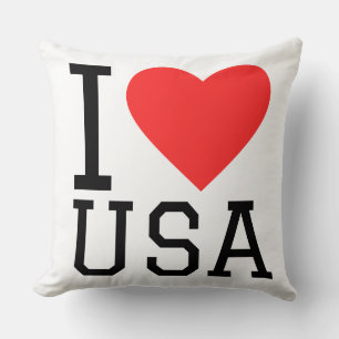 Coussin J'aime les États-Unis