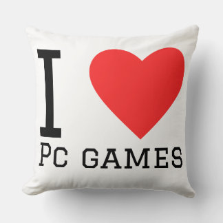 Coussin J'aime les jeux pc autocollant carré