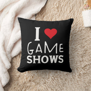 Coussin J'aime les jeux télévisés, drôle de dicton pour le