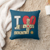 Coussin J'Aime Les Mots Croisés Puzzles (Couverture)