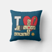 Coussin J'Aime Les Mots Croisés Puzzles (Verso)