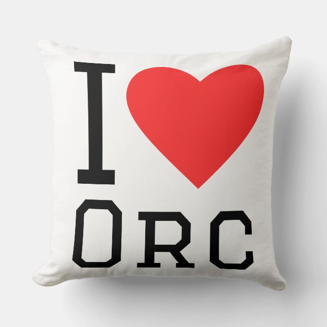 Coussin J'aime les orcs (Recto)