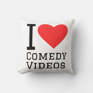 Coussin j'aime les vidéos comiques