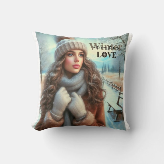 Coussin J'aime l'hiver (Recto)