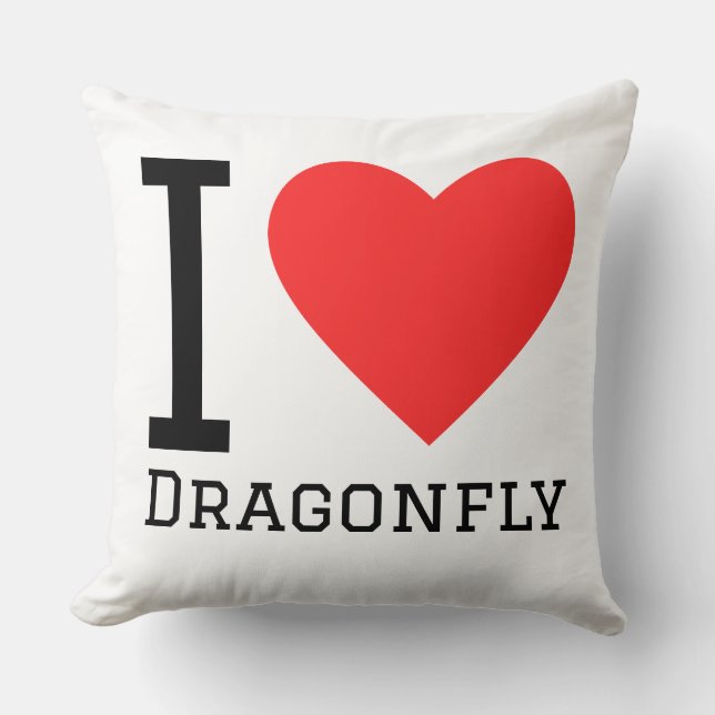 Coussin J'aime libellule (Recto)