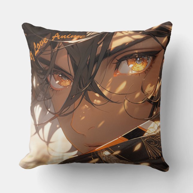 Coussin J'Aime L'Oreiller À Jets Anime (Recto)