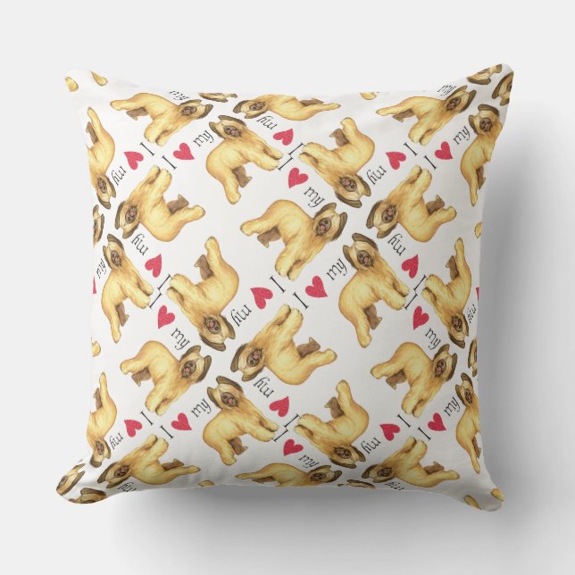 Coussin J'aime ma Briard (Recto)