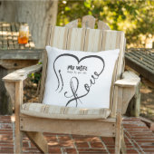 Coussin J'aime ma femme • Toujours à vos côtés (Chaise)