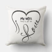 Coussin J'aime ma femme • Toujours à vos côtés (Recto)