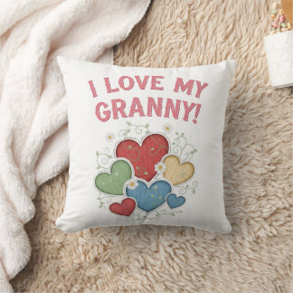 Coussin J'Aime Ma Grand-Mère Charmant Coeur De Style Count