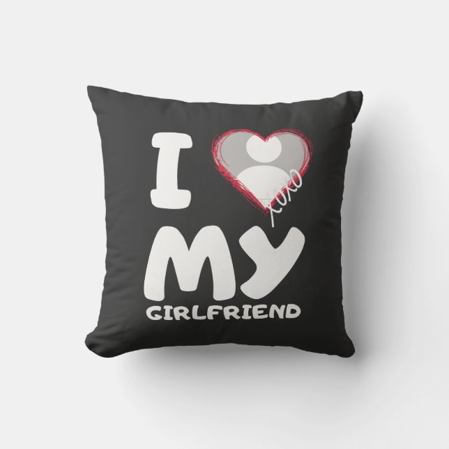 Coussin j'aime ma petite amie (Recto)