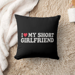 Coussin J'aime ma petite GF fille garçon Couple Valentines