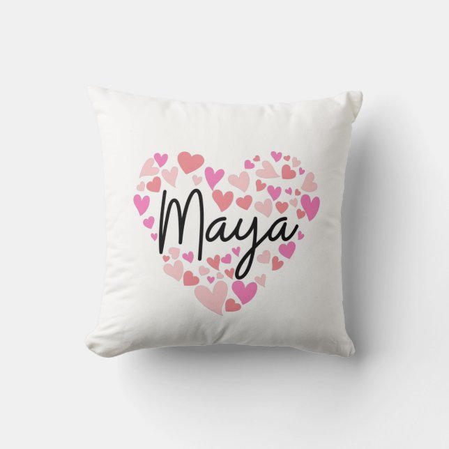 Coussin J'aime Maya (Recto)