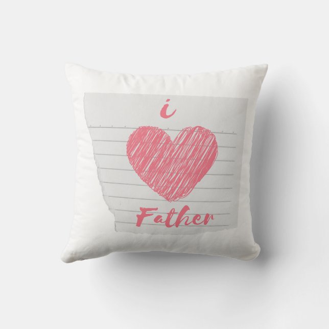 Coussin j'aime mère/père (Verso)