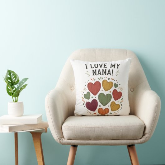 Coussin J'Aime Mes Coeurs De Pays Nana (Chaise)