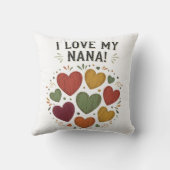 Coussin J'Aime Mes Coeurs De Pays Nana (Verso)