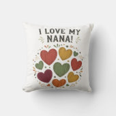 Coussin J'Aime Mes Coeurs De Pays Nana (Recto)