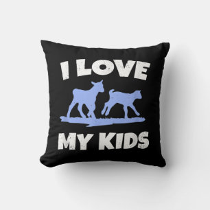 Coussin J'Aime Mes Enfants Pour Un Cadeau Paysan De Chèvre