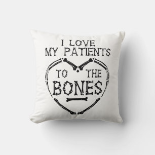 Coussin J'Aime Mes Patients Pour Le Chiropraticien Des Os