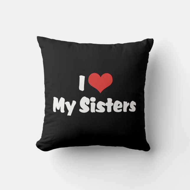 Coussin J'aime mes sœurs (Recto)