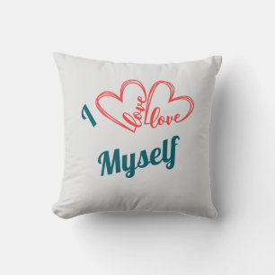 Coussin J'aime moi-même - Bouton de soins personnels