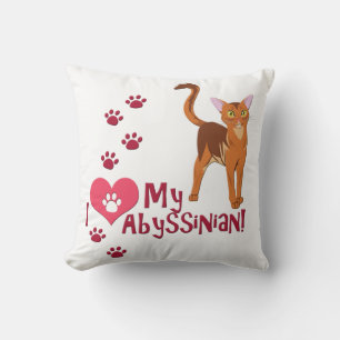 Coussin J'Aime Mon Abyssinais !