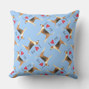 Coussin J'aime mon American Foxhound