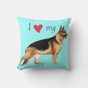 Coussin J'aime mon berger allemand