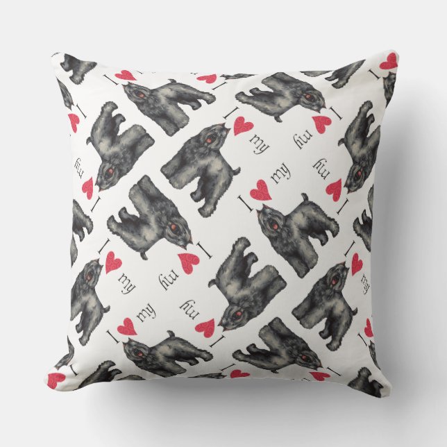 Coussin J'aime mon Bouvier (Recto)