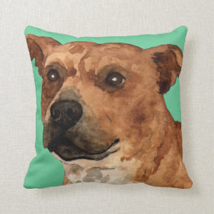 Coussin J'aime mon bull-terrier du Staffordshire