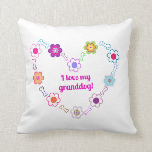 Coussin J'aime mon carreau de granddog